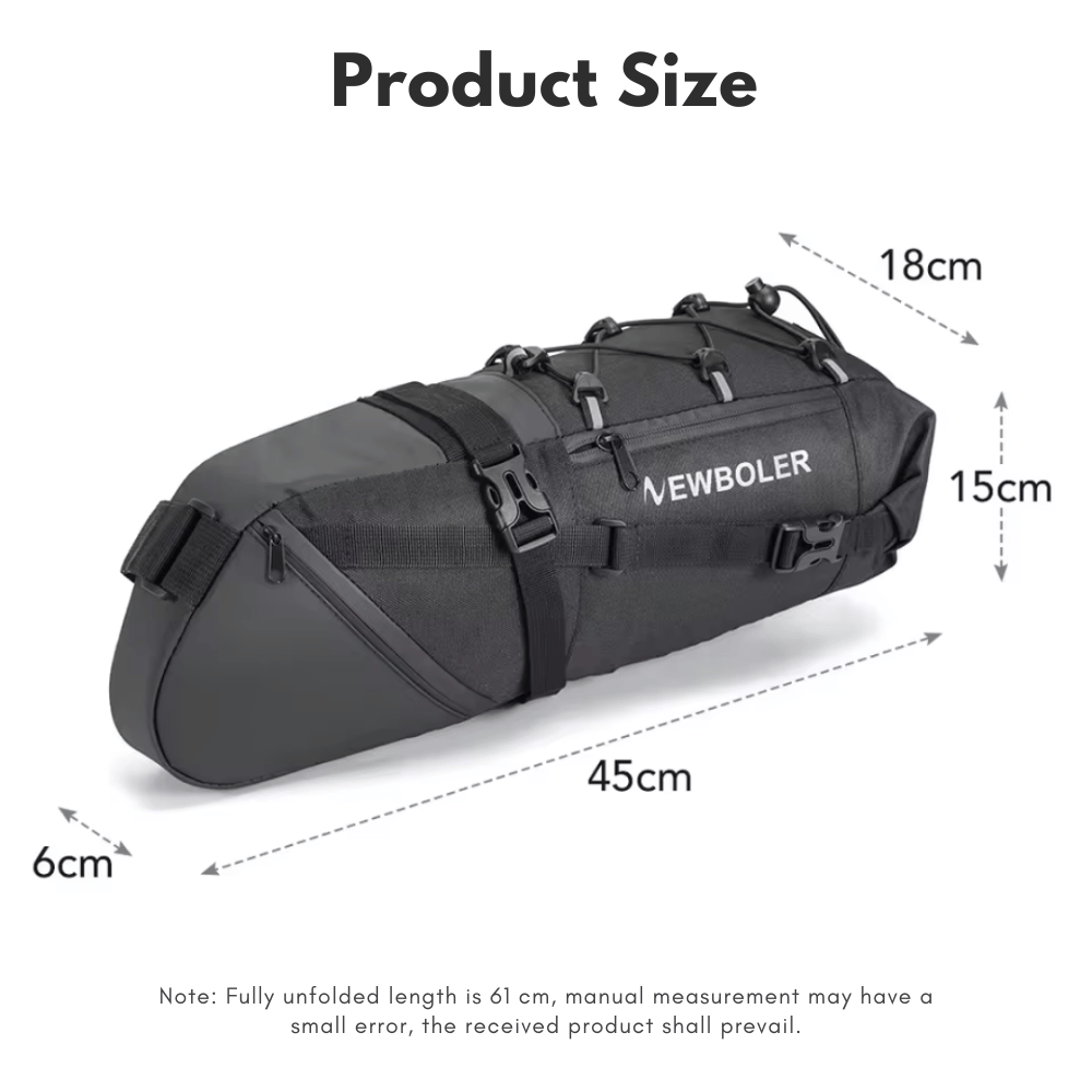 Wasserdichte Fahrradtasche – 10 Liter Fassungsvermögen | Hochwertiges Polyester | Anpassbares Design | Zuverlässiger Begleiter für Fahrradtouren