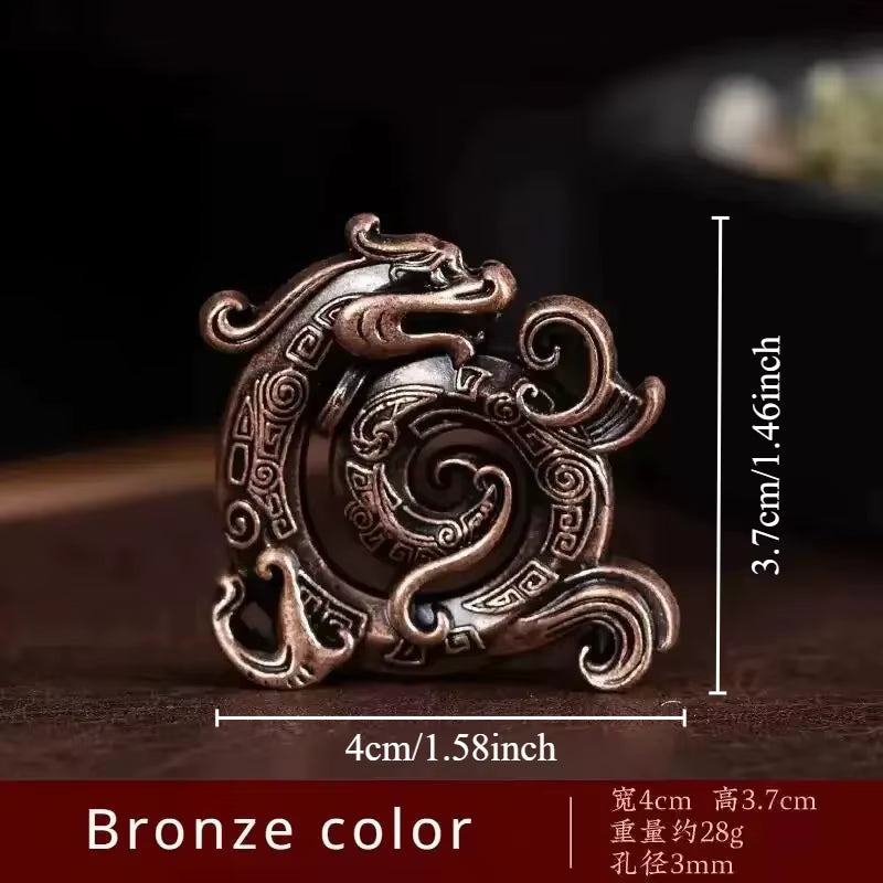 Kompakter Vintage-Bronze-Räucherstäbchenhalter in Schildkrötenform