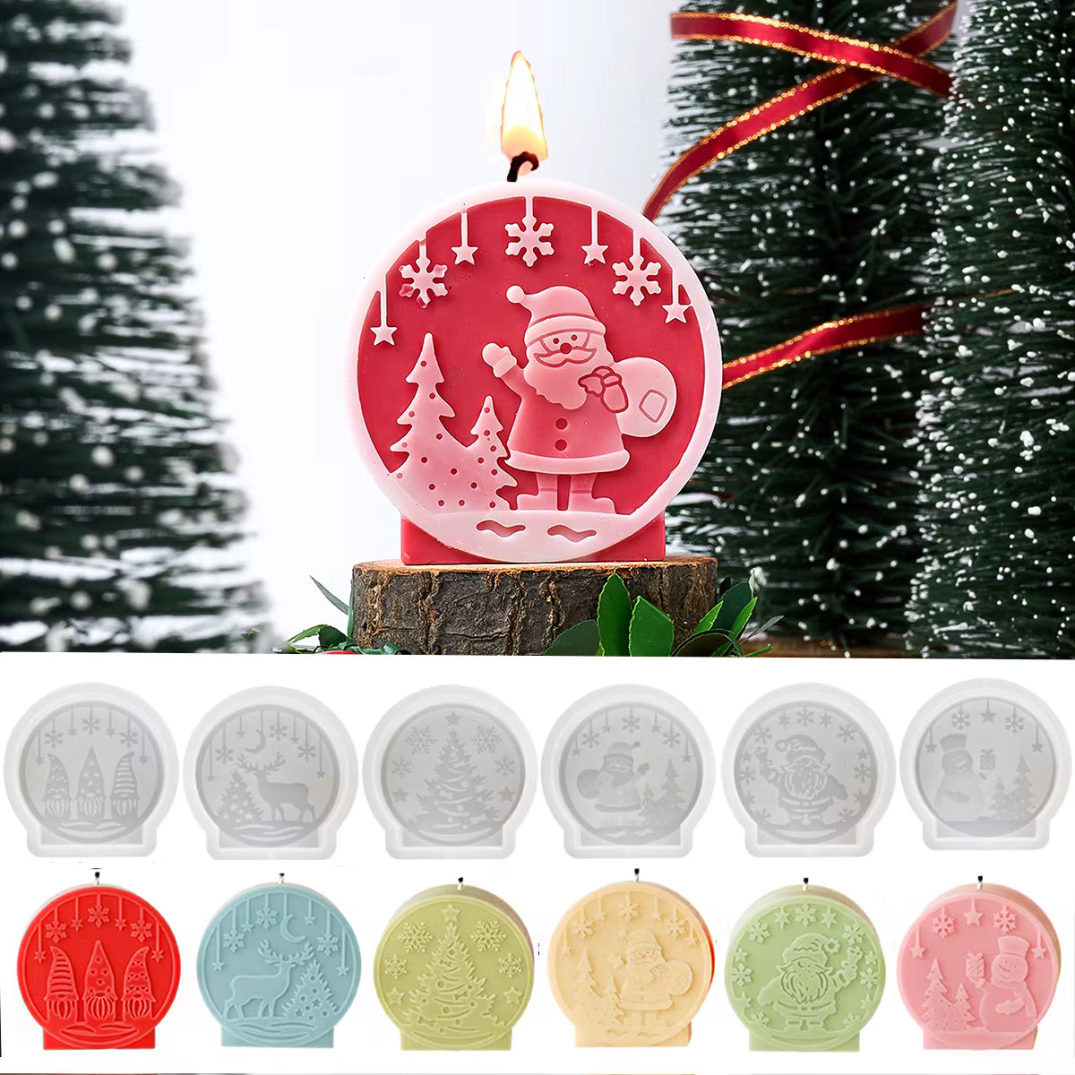 Detaillierte Silikonform für Relief-Weihnachtsschmuck