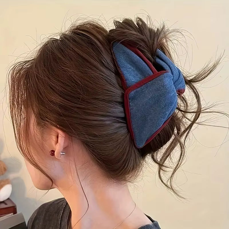Rutschfeste Vintage-Bogen-Haarspange (für Pferdeschwänze und Hochsteckfrisuren)