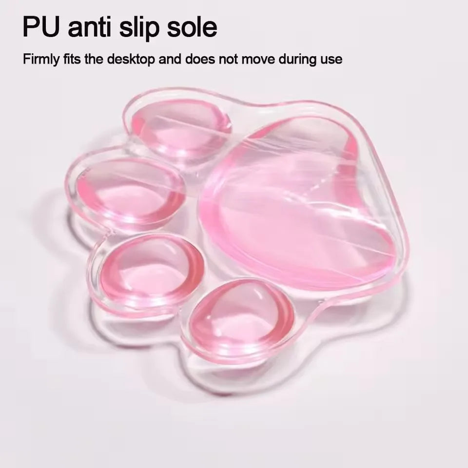 Transparente, gepolsterte Handgelenkauflage aus Silikon für die Maus