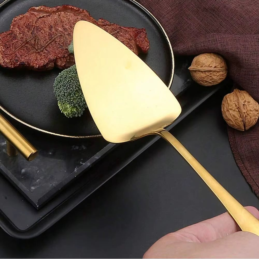 Elegantes Küchenutensilien-Set aus Edelstahl mit Goldfinish (6 Teile)