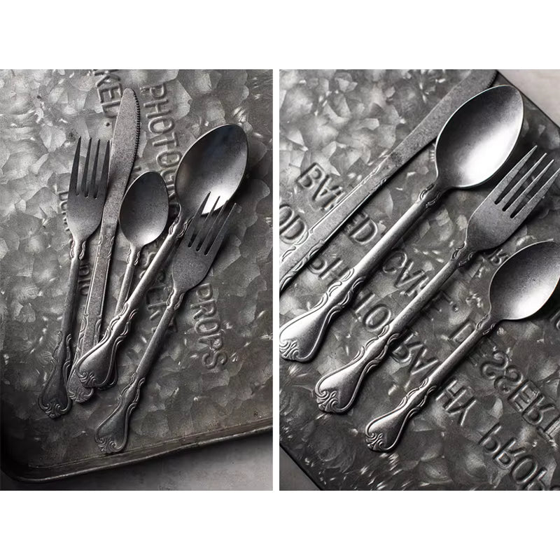 Echtes handgefertigtes Vintage-Besteckset (4-teilig)