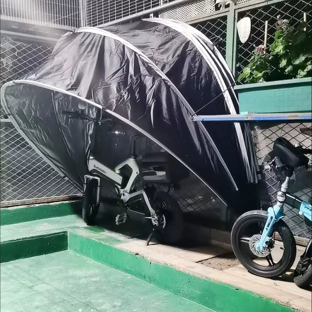 Platzsparendes, hängendes, wetterbeständiges Motorradgaragenzelt