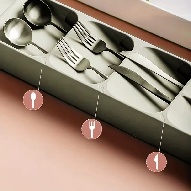 Schräger BPA-freier Besteckkasten-Organizer