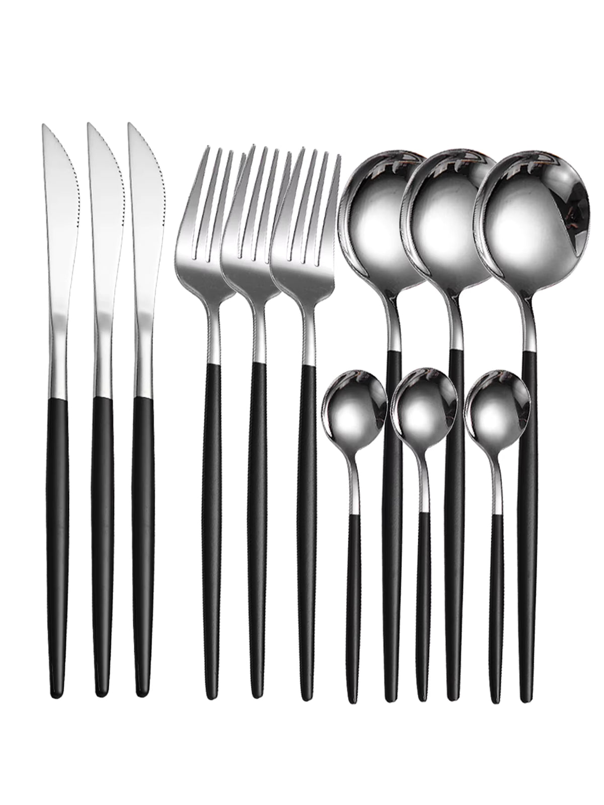 Schlankes Besteckset aus 304er Edelstahl (12-teilig)