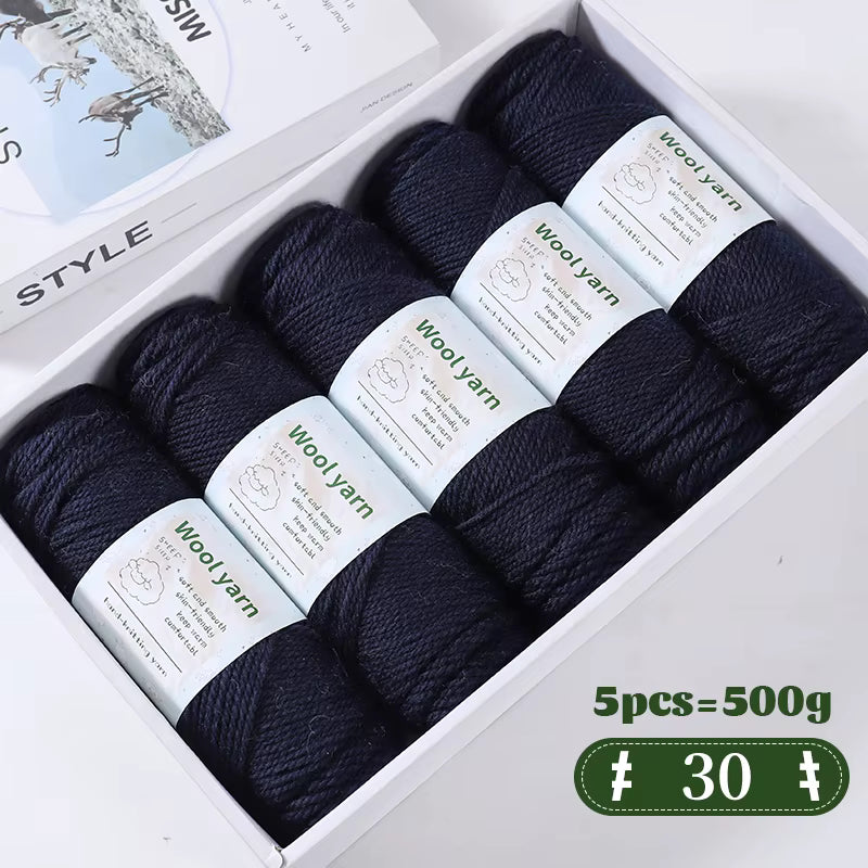Farbverlaufsfarbenes dickes Alpakagarn (500-g-Packung)