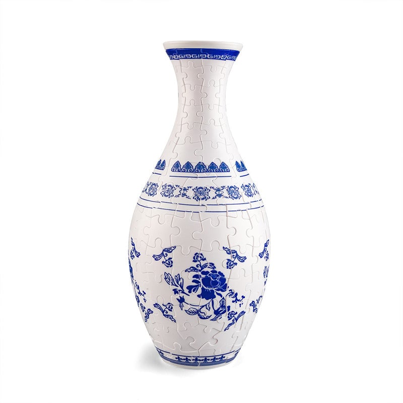 EcoBloom - 3D Puzzle Vase - Dekorative Blumenvase mit abnehmbarer Wasserbehälter