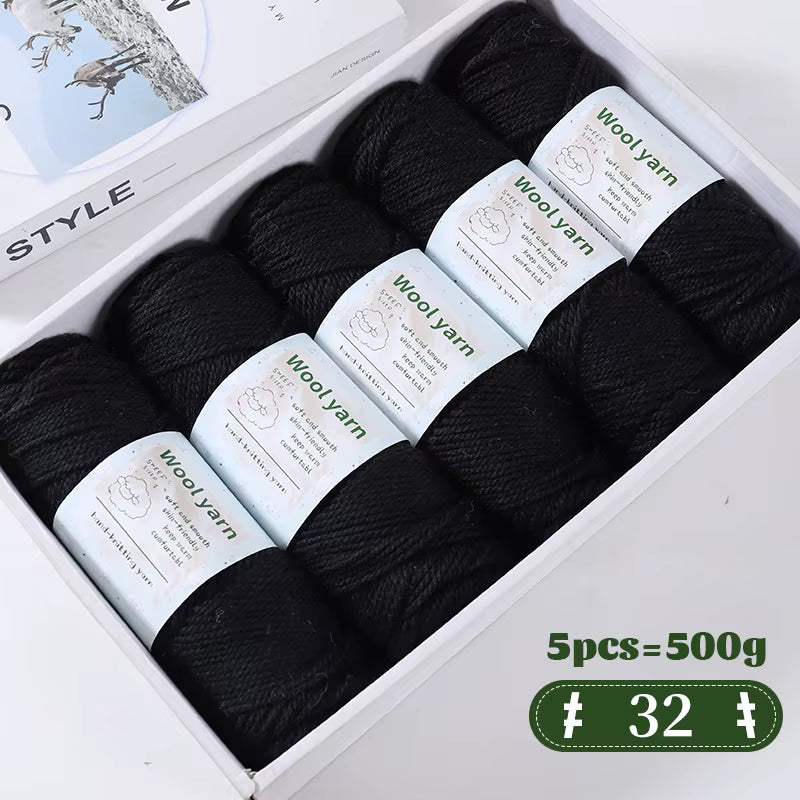Farbverlaufsfarbenes dickes Alpakagarn (500-g-Packung)