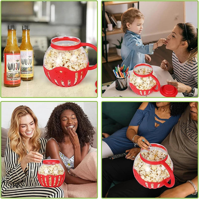 Popcornpopper i borosilikatglas til mikrobølgeovn (2,25 qt)