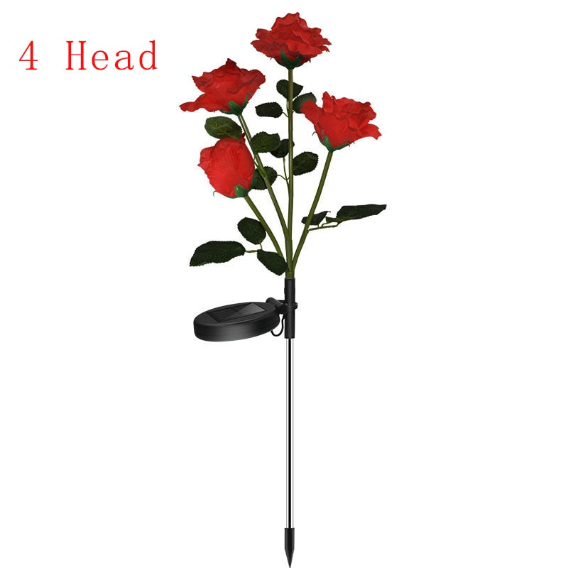LumiRose - Solar LED Rosenblüten-Nachtlampe für den Garten