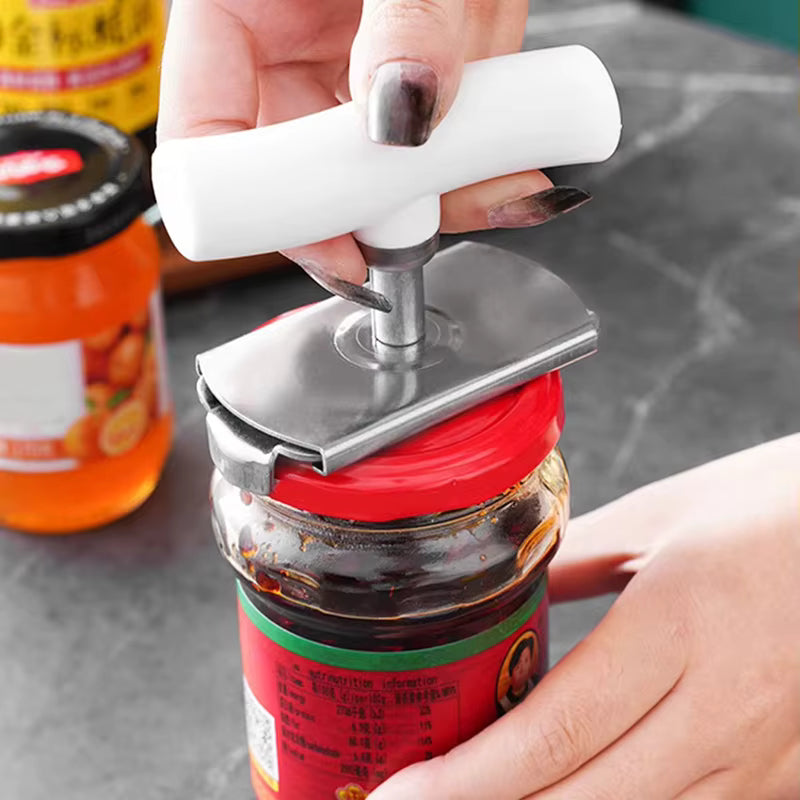 Verstellbarer ergonomischer Glasöffner aus Edelstahl