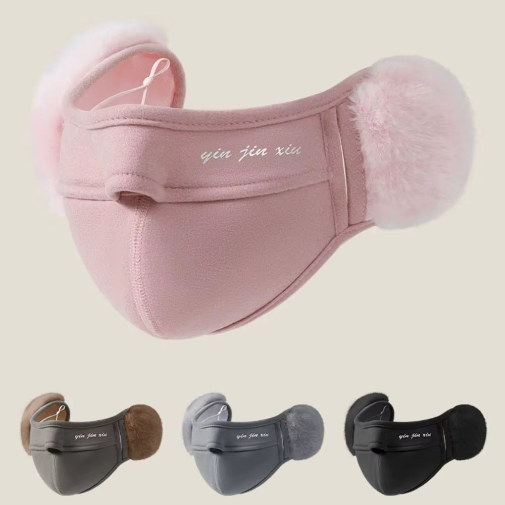 Winddichte und staubdichte Ohrenwärmermaske aus Thermofleece
