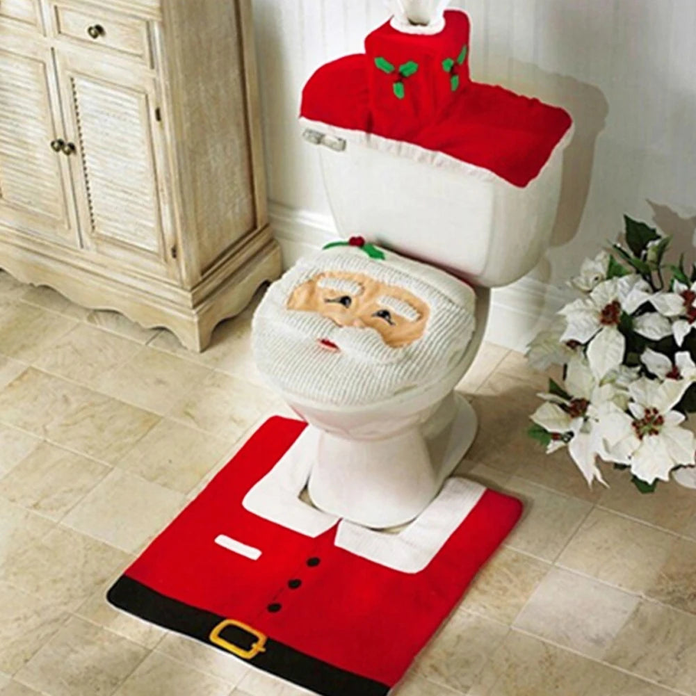 Festliches Weihnachtsset fürs WC (3 Teile)