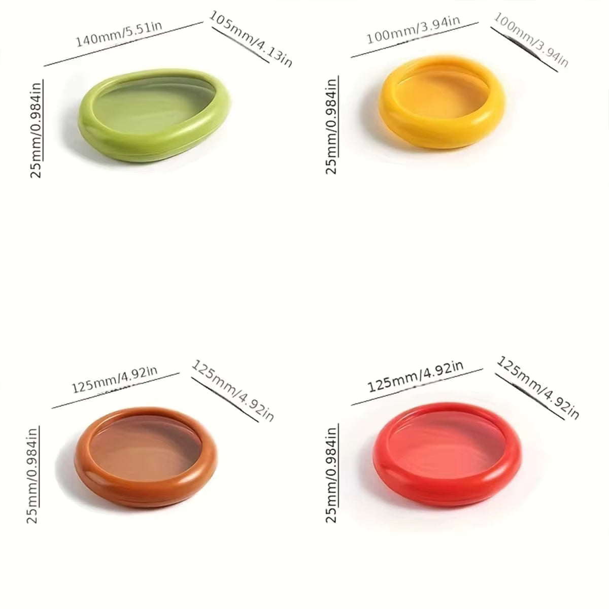 Luftdichte, robuste ABS-Frucht- und Gemüsebehälter (4-teiliges Set)