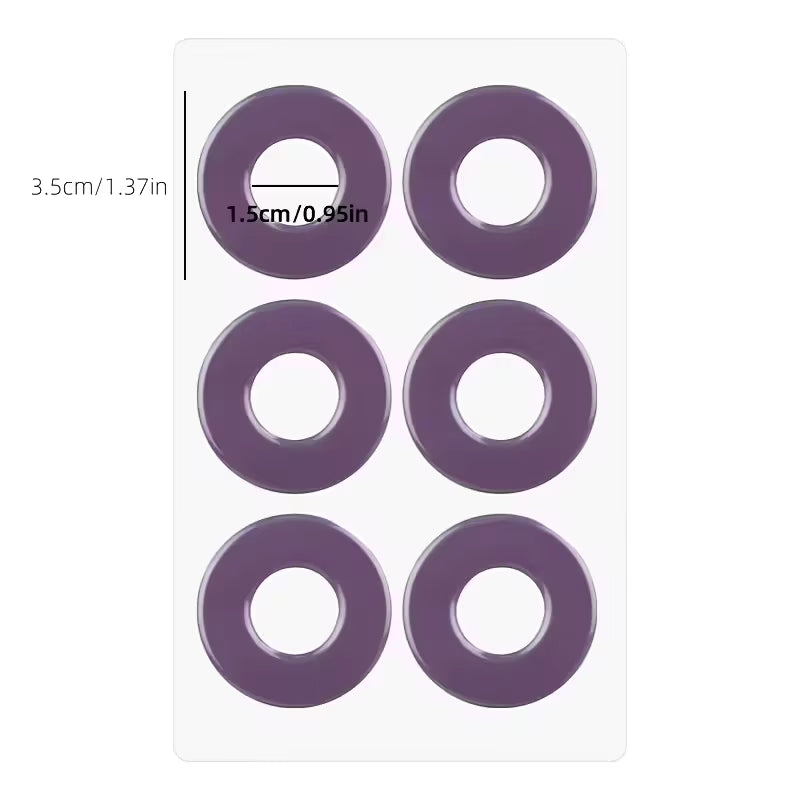 Stoßdämpfende selbstklebende Gel-Einlegesohlen für hohe Absätze (6er-Set)