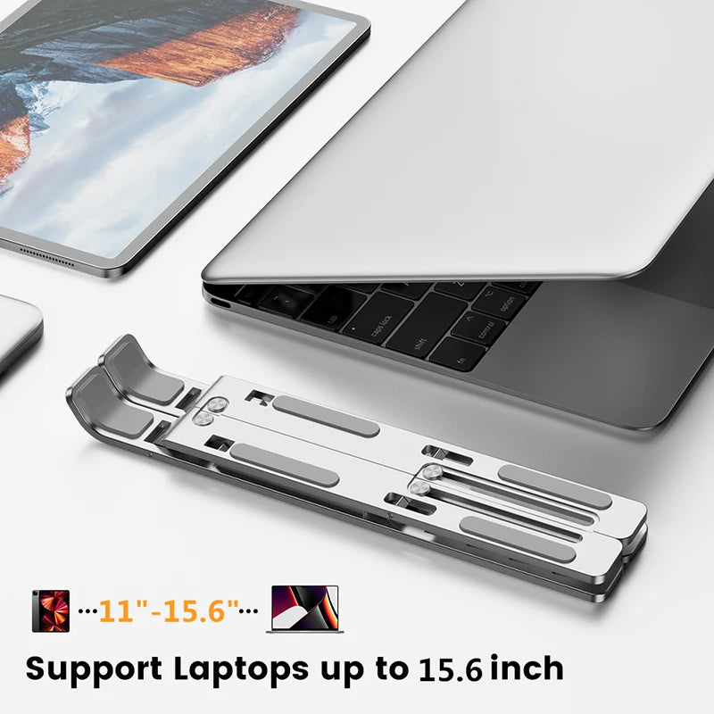 Justerbar Sammenklappelig Laptopstander i Aluminiumlegering