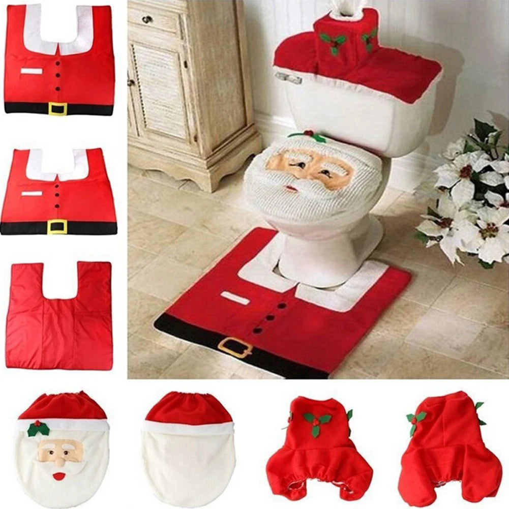 Festliches Weihnachtsset fürs WC (3 Teile)