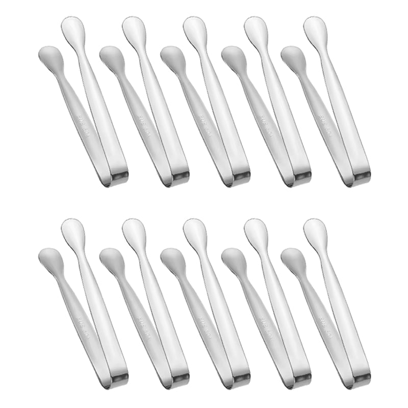 Lebensmittelechte Mini-Servierzangen aus Edelstahl (4 Zoll, 10er-Set)