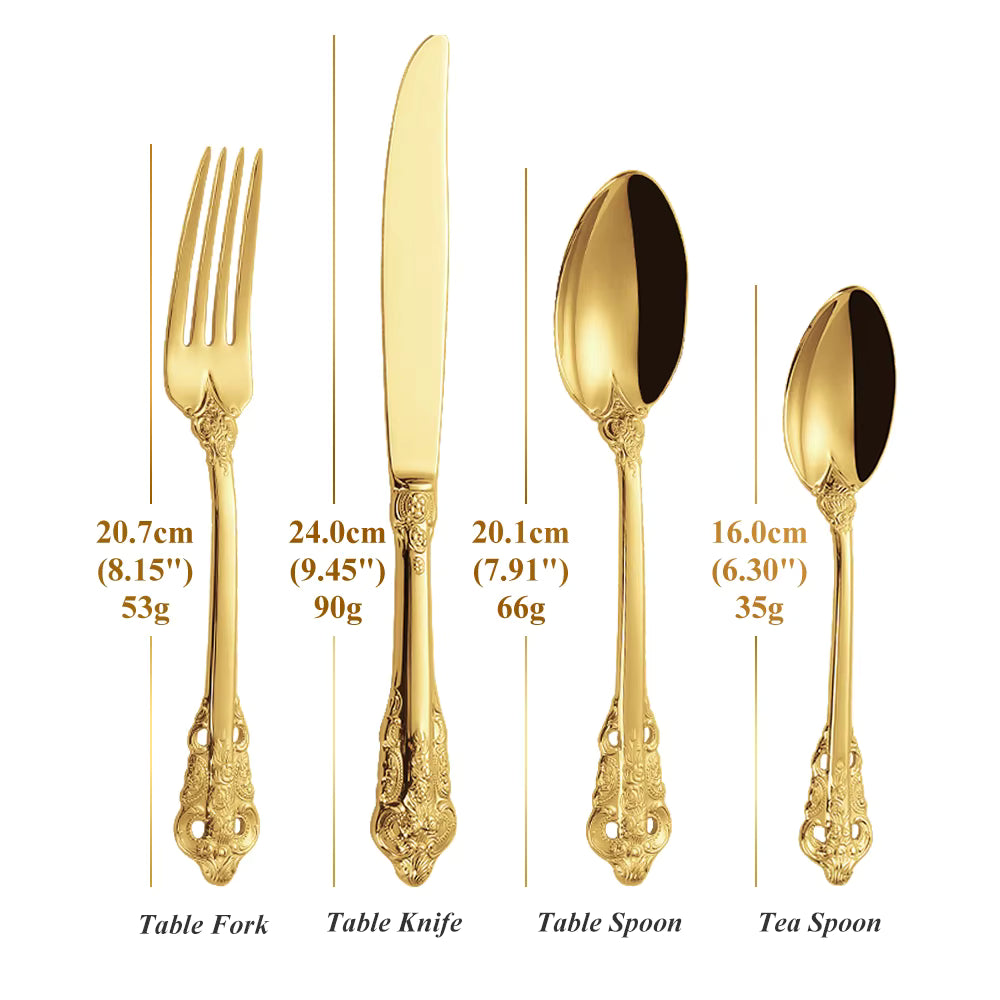 Elegantes Vintage-Besteckset aus Edelstahl