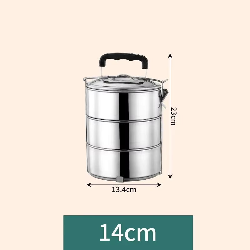 Auslaufsichere mehrschichtige Lunchbox aus Edelstahl