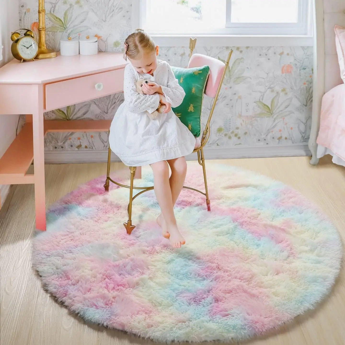 Ultrawicher runder Anti-Rutsch-Teppich aus Mikrofaser (Kinder)