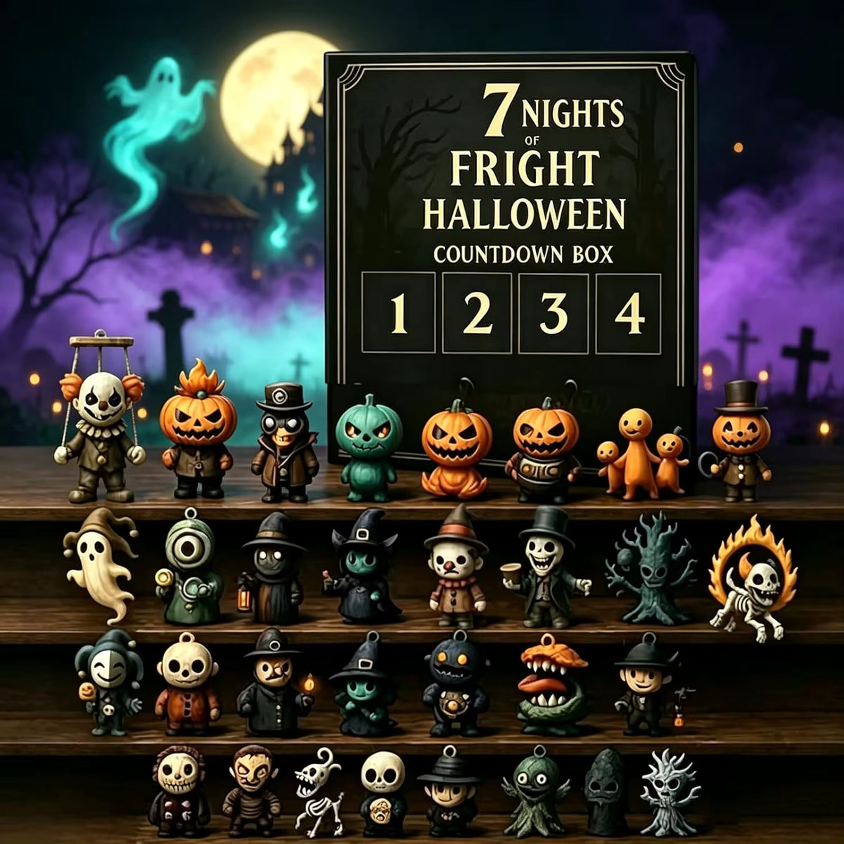 31-dages Halloween-overraskelsesjulekalender (Blindboks)