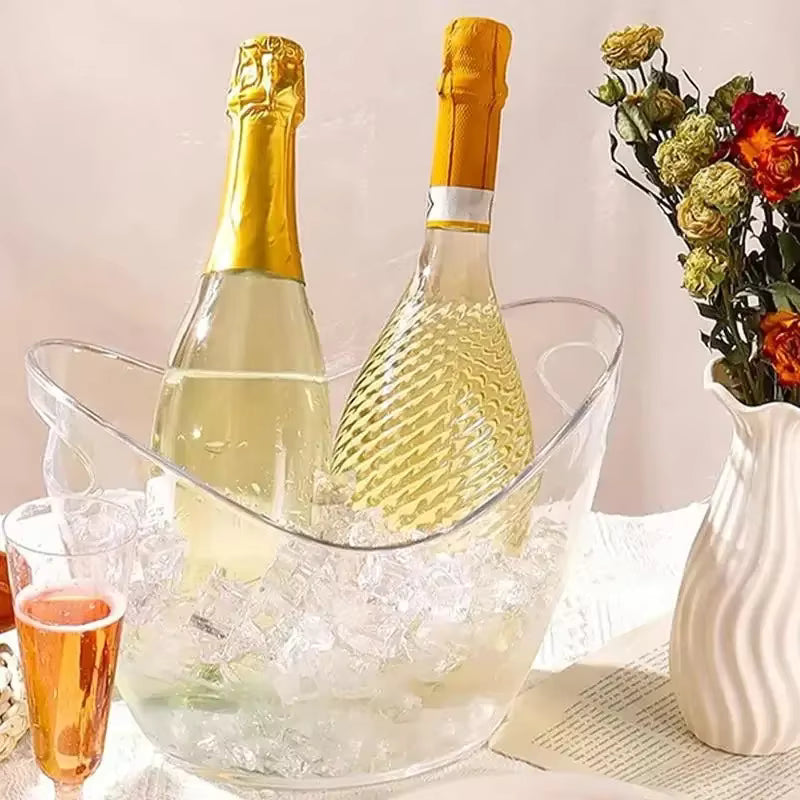 Auslaufsicherer transparenter PET-Eiskübel (4L)