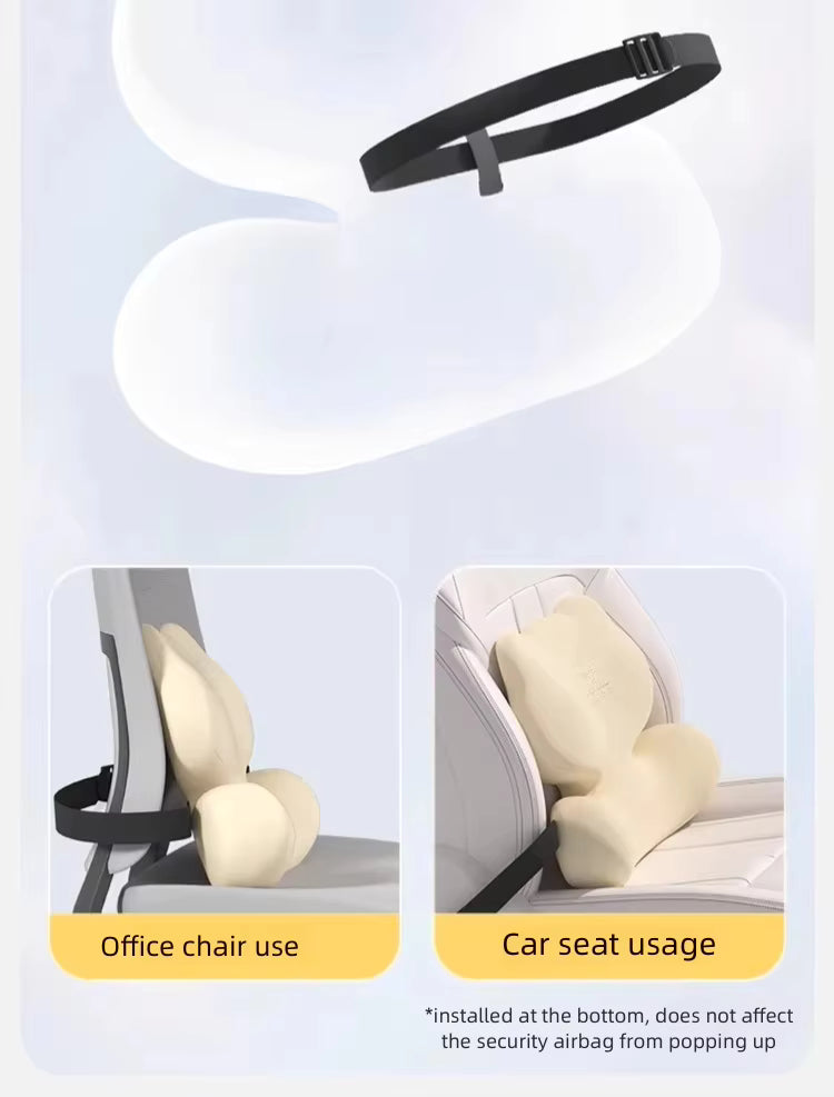 Ergonomisches, atmungsaktives Bezug-Set aus Memory-Schaum für Lenden- und Nackenkissen