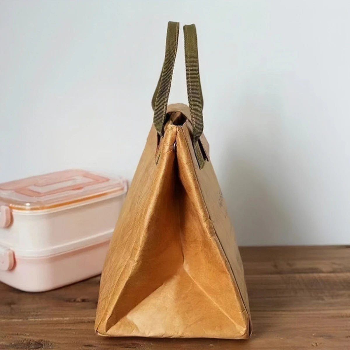 Isolierte Lunchbag aus Kraftpapier für Bento-Mahlzeiten
