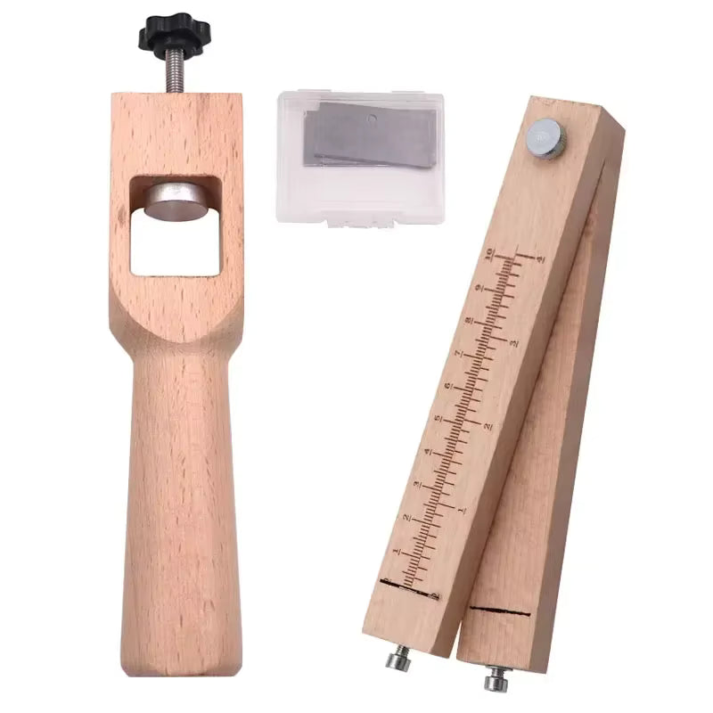 Verstellbarer Präzisionsschneider für Holz- und Lederriemen (5 austauschbare Klingen)