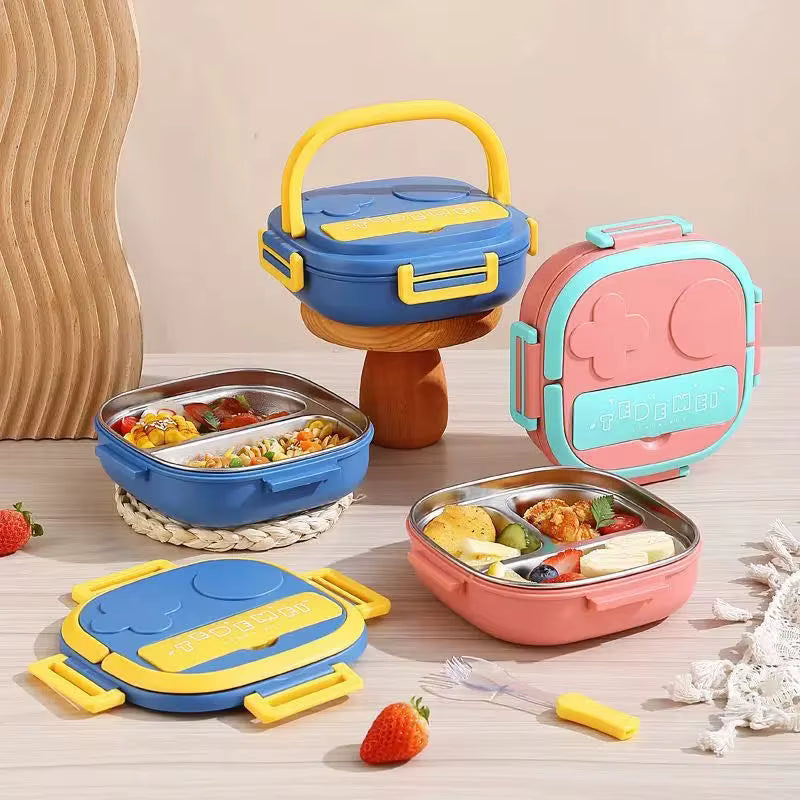 Elektrisch beheizbare, auslaufsichere Lunchbox aus Edelstahl
