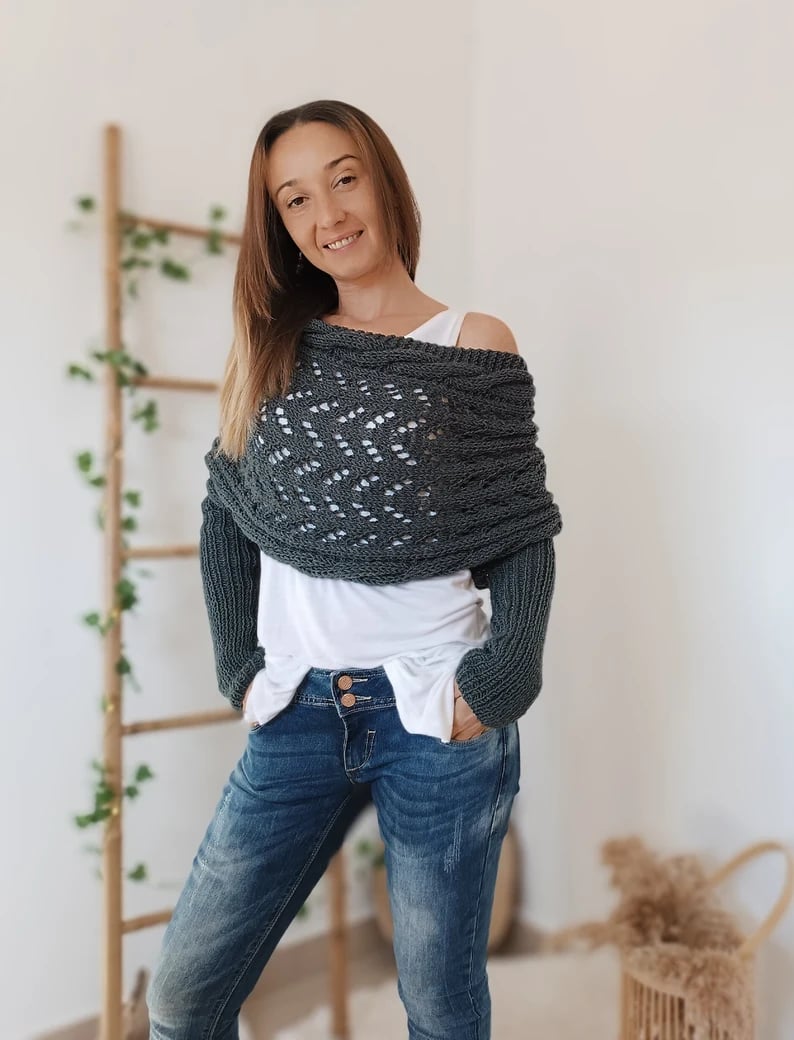 CozyKnit - Bequemes Strickschal | Vielseitige Eleganz für jeden Anlass