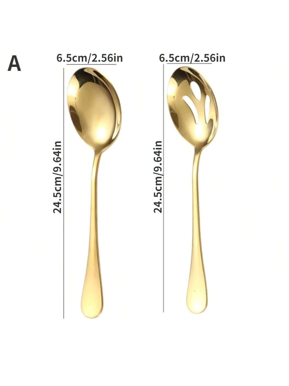Elegantes Küchenutensilien-Set aus Edelstahl mit Goldfinish (6 Teile)