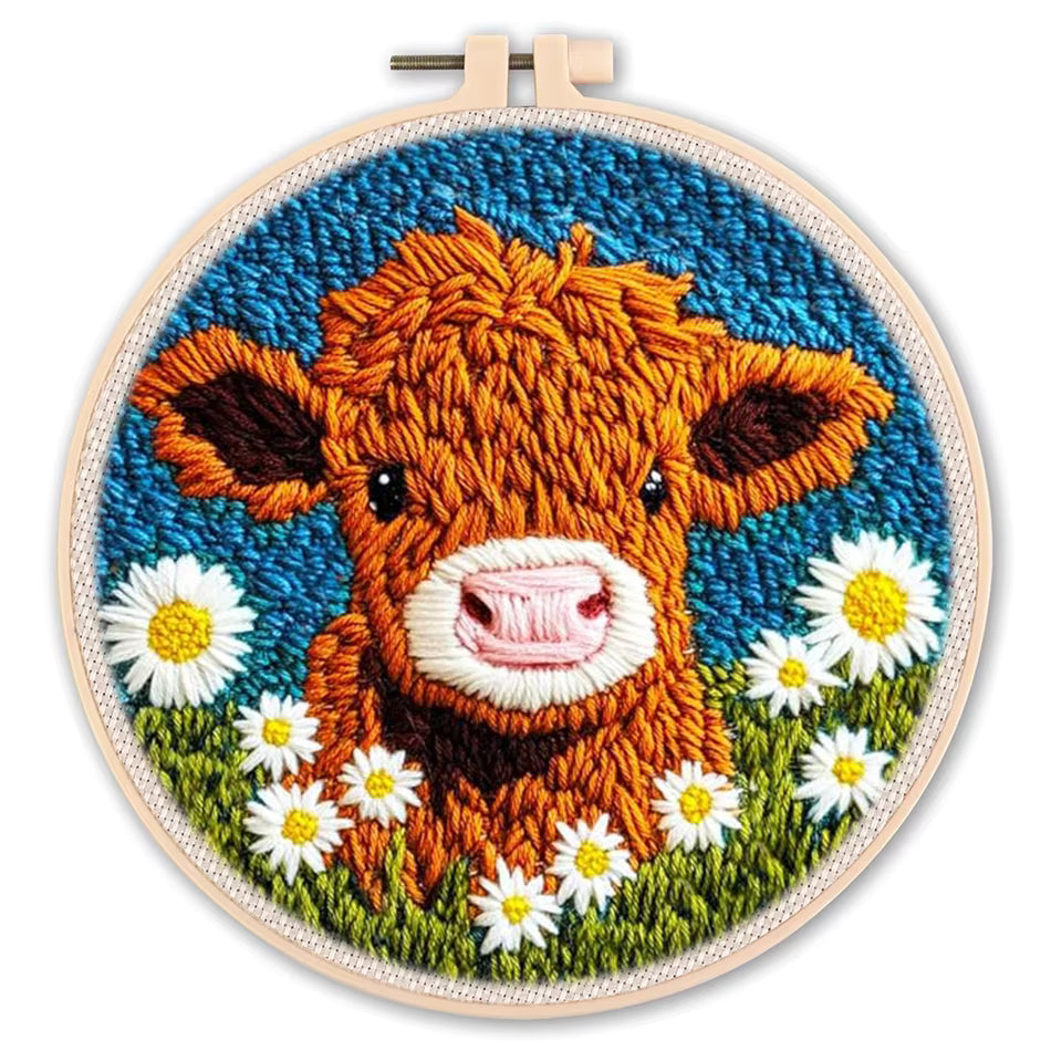 Komplet begynder punch-nål broderisæt (dyremønstre)