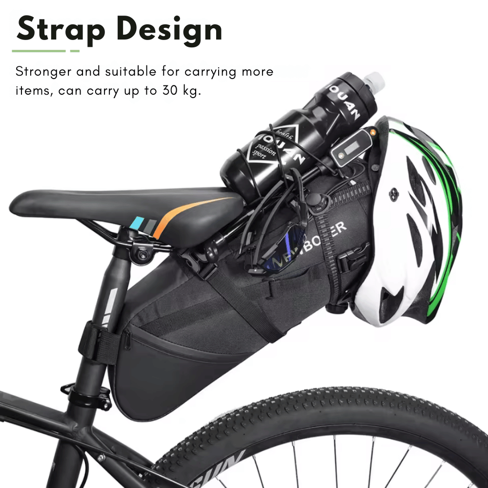 Wasserdichte Fahrradtasche – 10 Liter Fassungsvermögen | Hochwertiges Polyester | Anpassbares Design | Zuverlässiger Begleiter für Fahrradtouren
