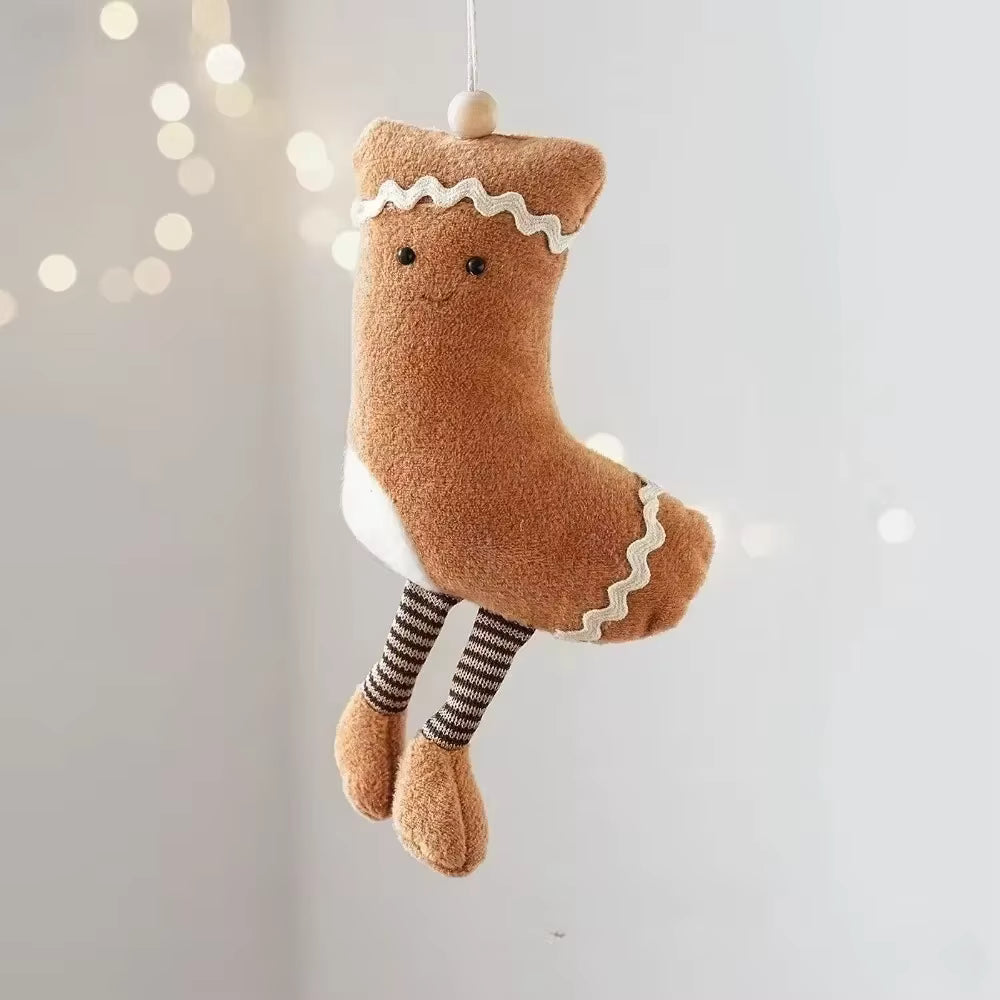 Weiche Baumwoll-Weihnachtsanhänger zum Aufhängen (verschiedene Formen)