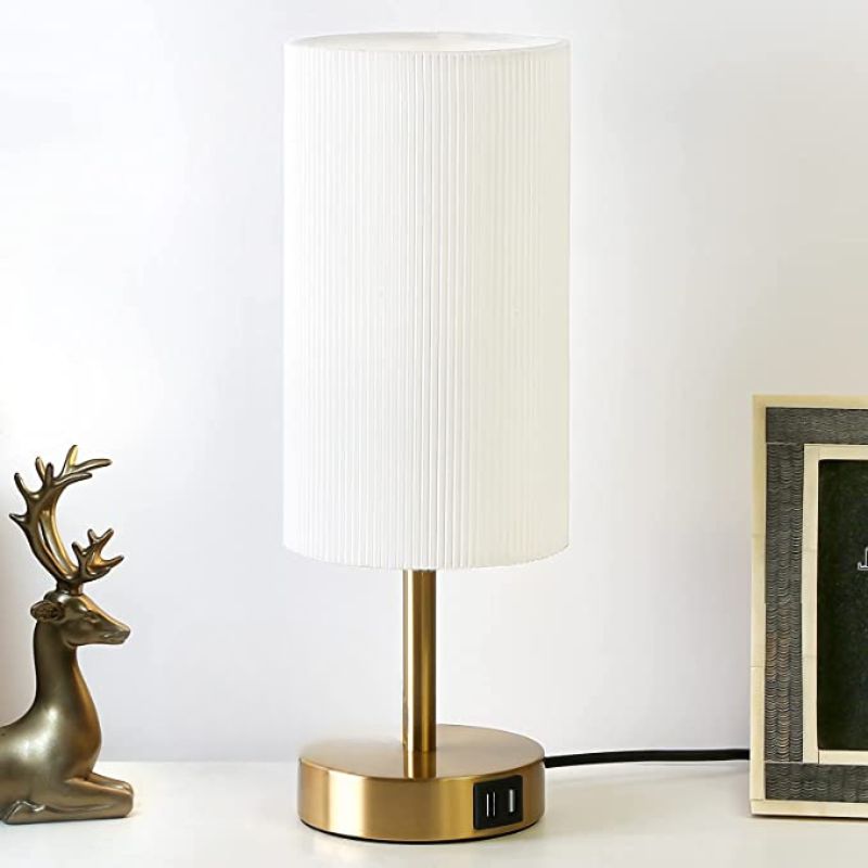 LuminaTouch - Dimmbare Touch-Tischlampe mit USB-Ladeports