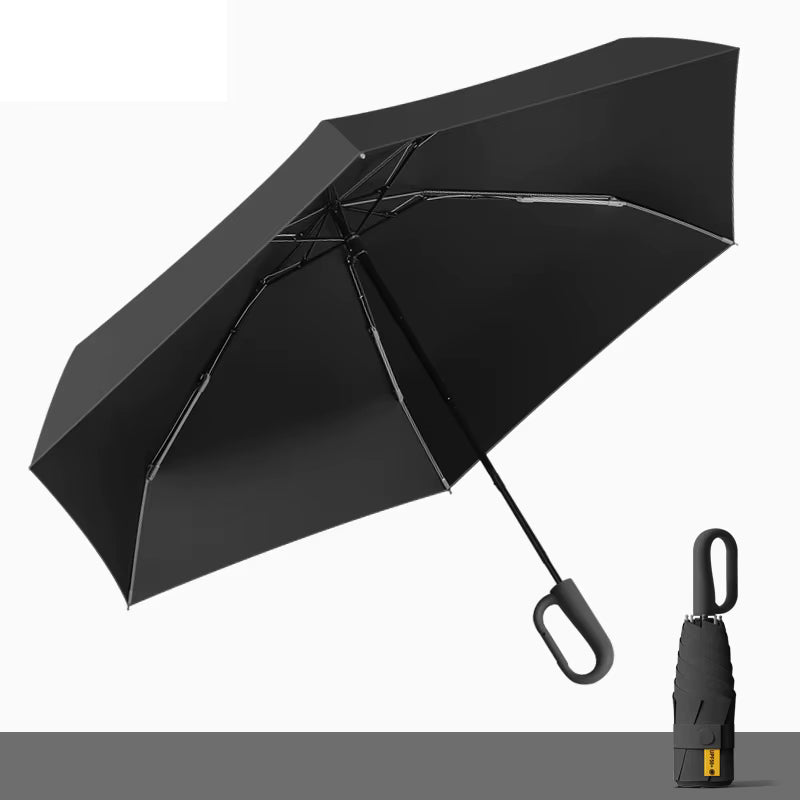 Vollständige Verdunkelung, UV-beständiger Regenschirm mit Metallfaserrahmen (5-fach faltbar)