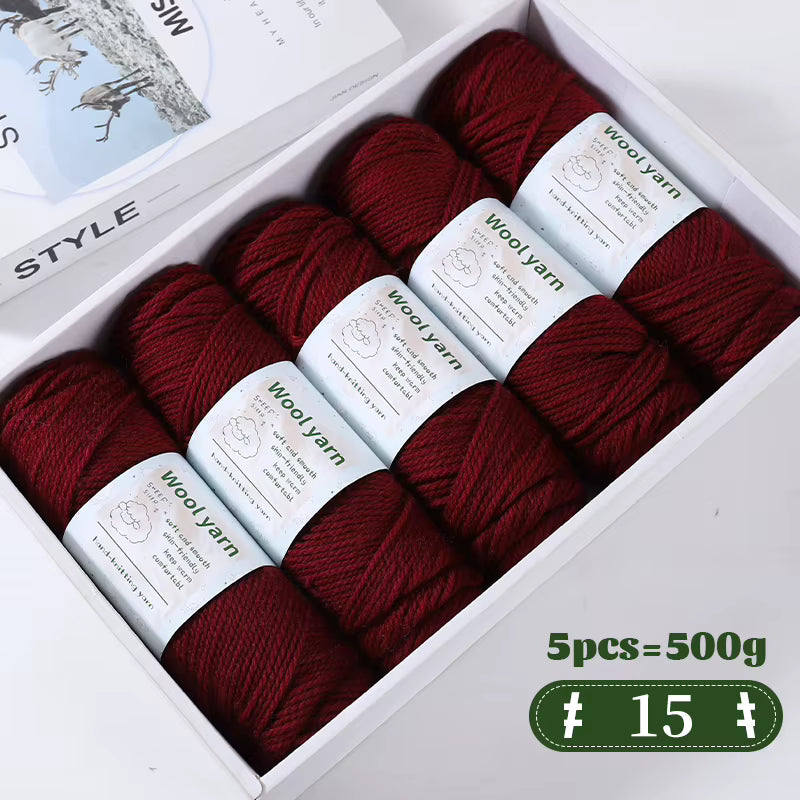 Farbverlaufsfarbenes dickes Alpakagarn (500-g-Packung)