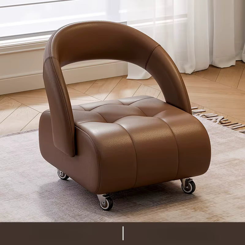 Kompakter Drehschemel (Rückenstütze und leichtgängige Rollen)