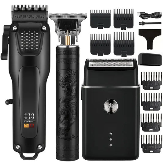 GroomMaster Pro - Professionelles Haar- und Bartpflegeset in 3 Teilen für Männer