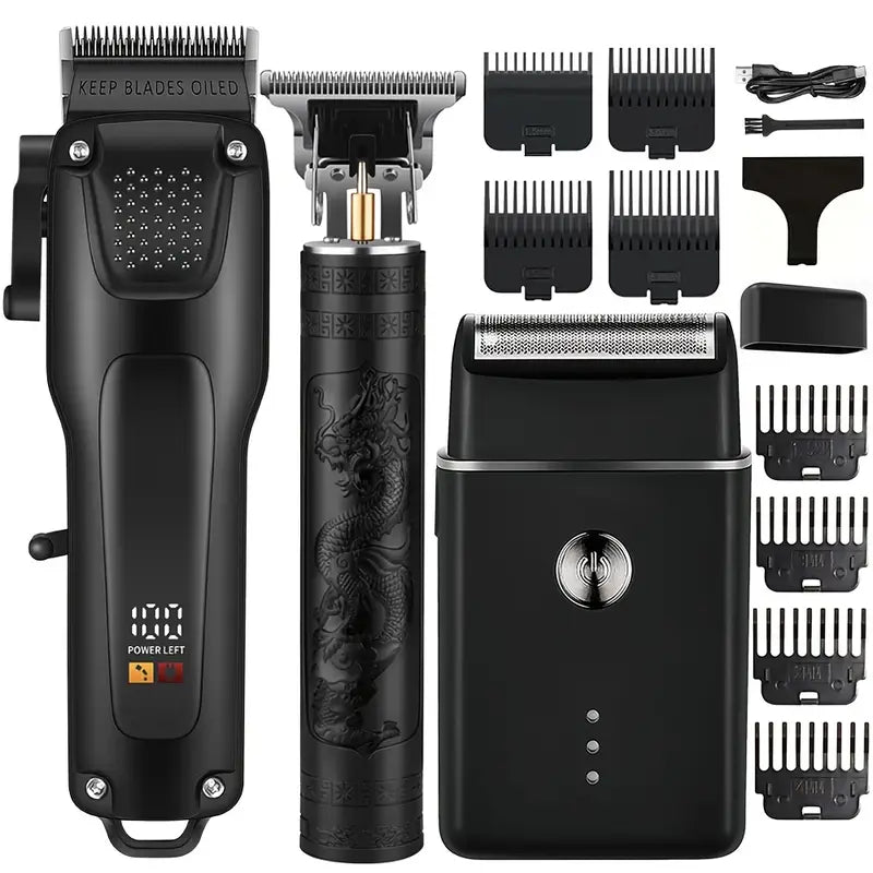 GroomMaster Pro - Professionelles Haar- und Bartpflegeset in 3 Teilen für Männer