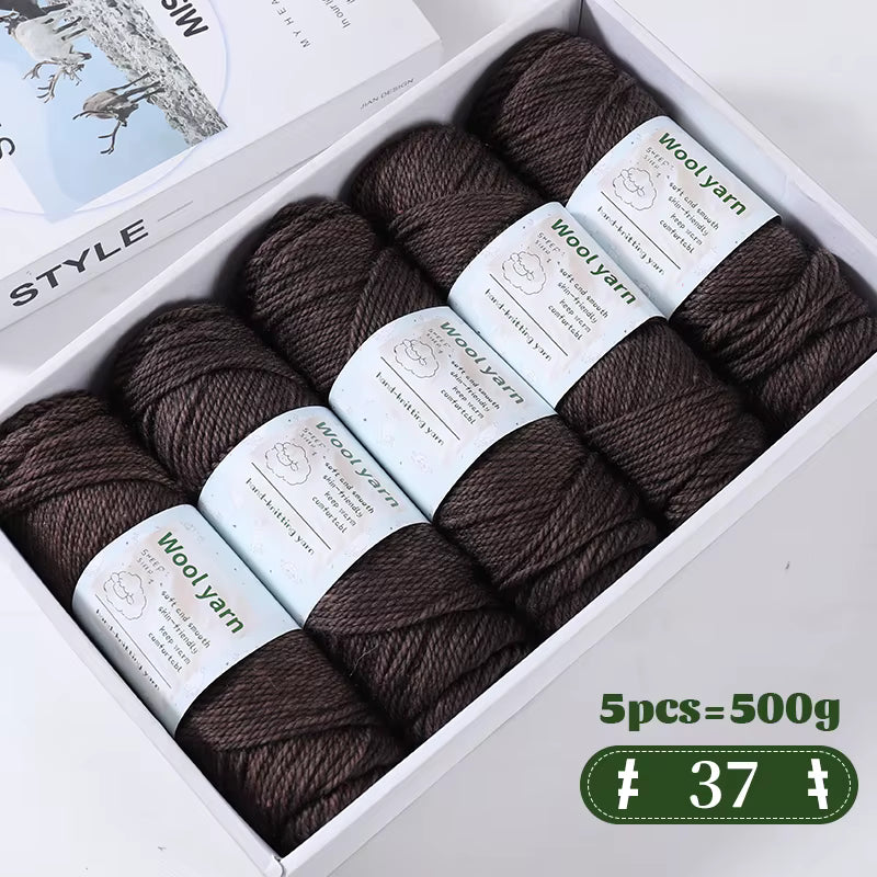 Farbverlaufsfarbenes dickes Alpakagarn (500-g-Packung)