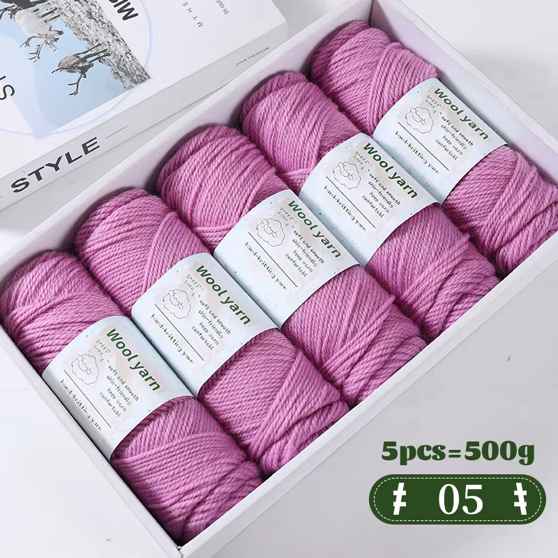 Farbverlaufsfarbenes dickes Alpakagarn (500-g-Packung)