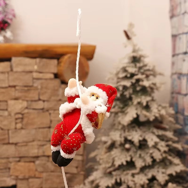 Kompakter Stoff-Weihnachtsmann mit Comic-Motiv als Weihnachtsdekoration (30 cm)