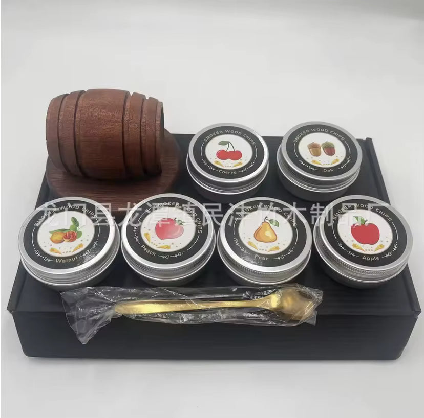 Manuelles Whisky-Räucherset mit 6 Holzchips (Geschenkset)