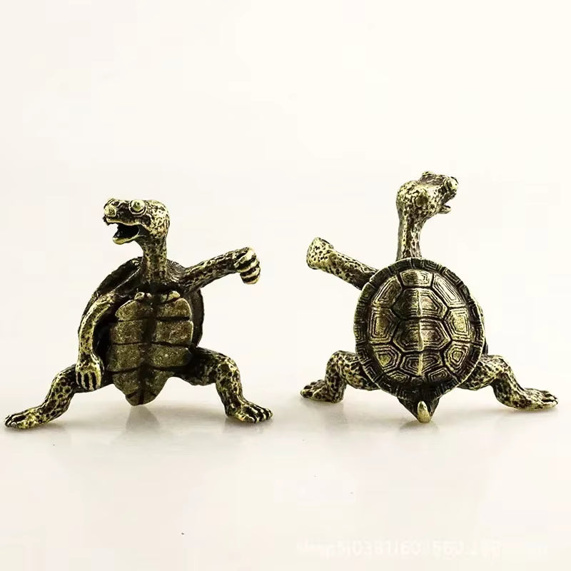 Kompakter Vintage-Bronze-Räucherstäbchenhalter in Schildkrötenform