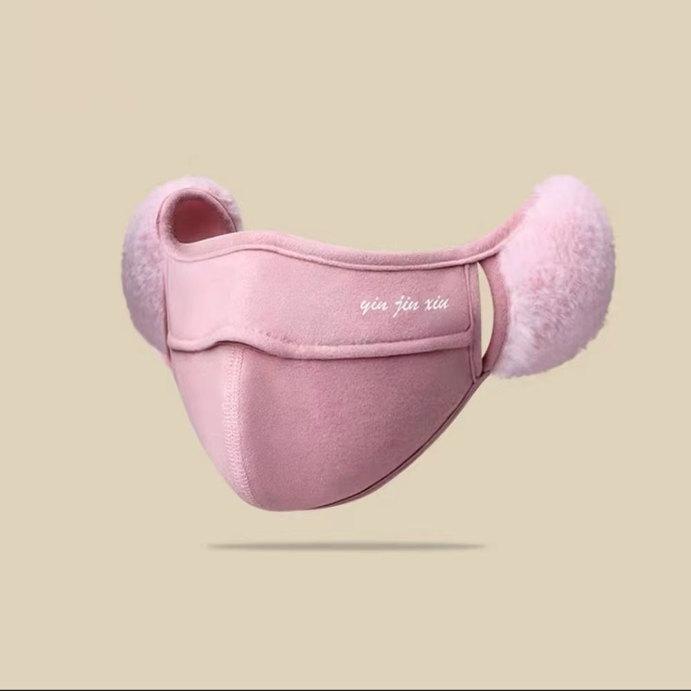 Winddichte und staubdichte Ohrenwärmermaske aus Thermofleece