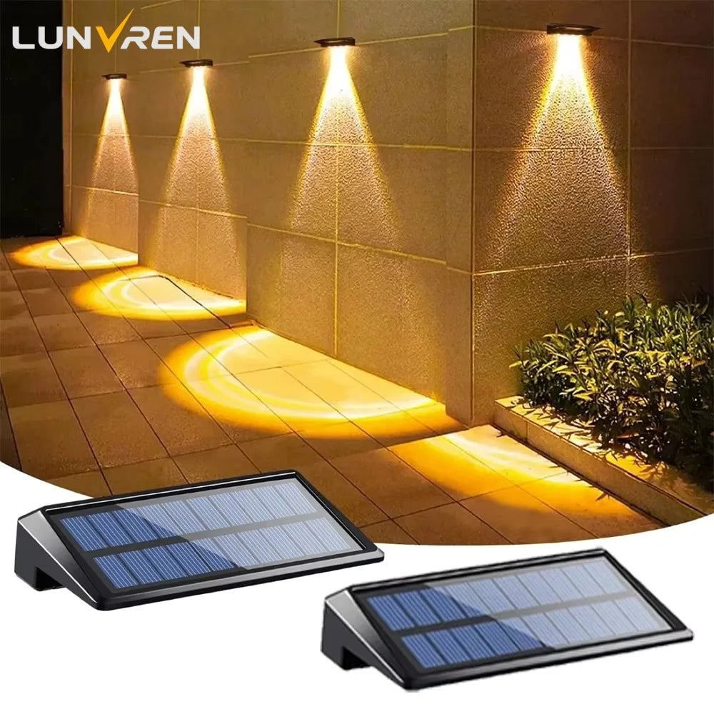 150-Lumen wasserdichte Solarzäunerlampen mit fokussierter Linse (2er-Pack)